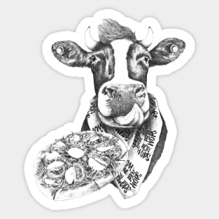 Picky Moo Sticker